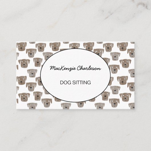 Visitekaartje van de Waterverf van de Dog of Pet (Voorkant)