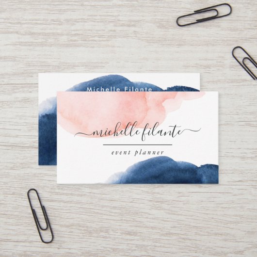 Visitekaartje van de Waterverf van de marine en va (Voorkant / Achterkant in situ)