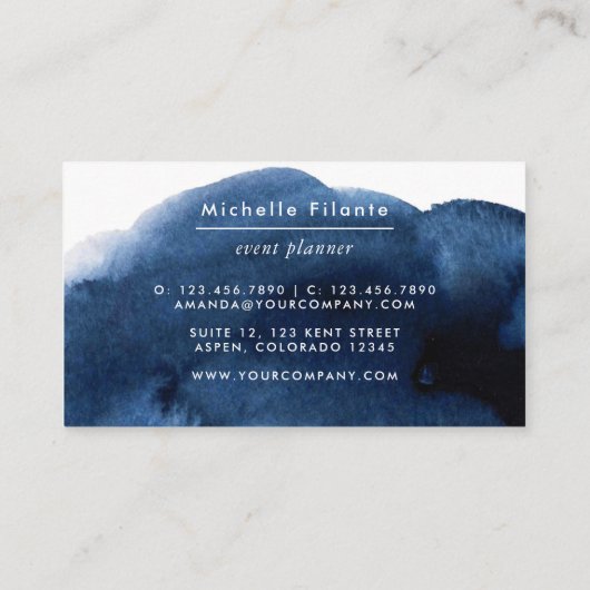 Visitekaartje van de Waterverf van de marine en va (Achterkant)