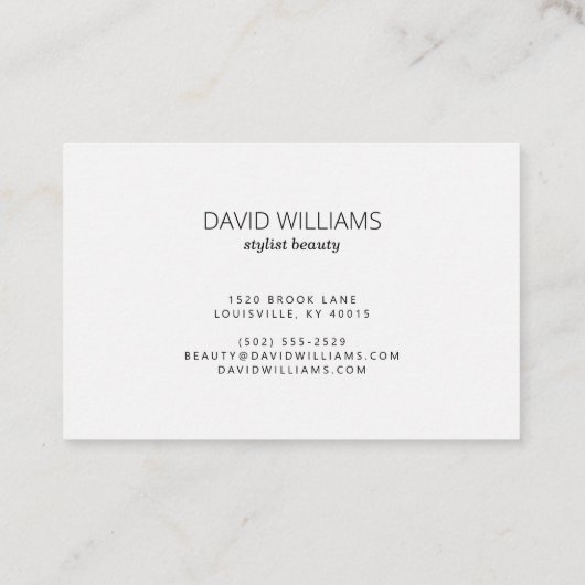 Visitekaartje van de Waterverf van de zwarte en de (Achterkant)