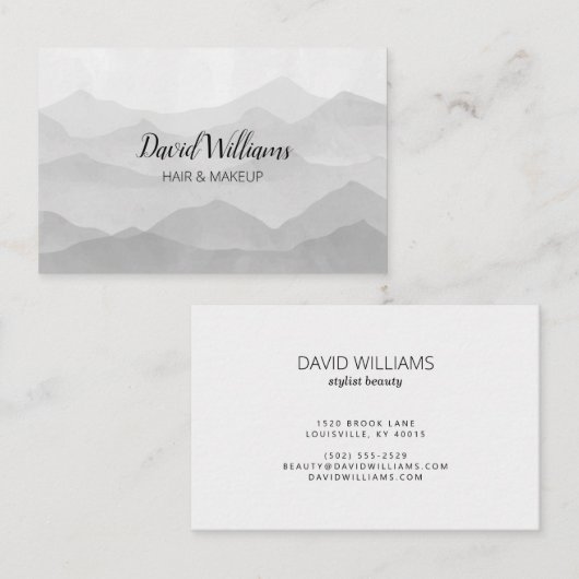 Visitekaartje van de Waterverf van de zwarte en de (Voorkant / Achterkant)