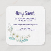 Visitekaartje van de weduwenplanner op het lavende (Achterkant)