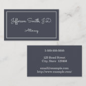 Visitekaartje van de Whimsical en Basic Attorney (Voorkant / Achterkant)