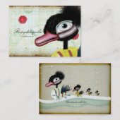 Visitekaartje van de wintersneeuw voor de familie  (Voorkant / Achterkant)