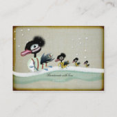 Visitekaartje van de wintersneeuw voor de familie  (Achterkant)