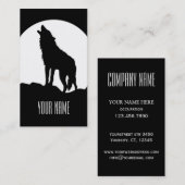 Visitekaartje van de wolf Zwart-wit (Voorkant / Achterkant)