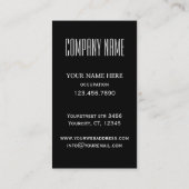 Visitekaartje van de wolf Zwart-wit (Achterkant)