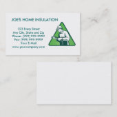 visitekaartje van de woningisolatietechnicus (Voorkant / Achterkant)