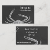 Visitekaartje van de zeekrab in grijs (Voorkant / Achterkant)