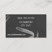 Visitekaartje van de zeekrab in grijs (Achterkant)