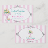 Visitekaartje van de zoete Destiny Cupcakes (Voorkant / Achterkant)