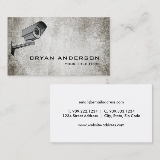 Visitekaartje van de Zorgcamera (Voorkant / Achterkant)