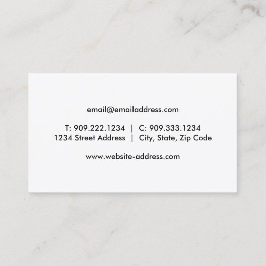 Visitekaartje van de Zorgcamera (Achterkant)