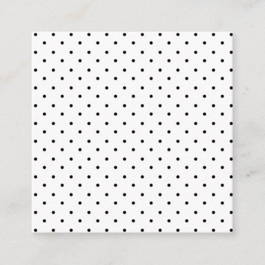 Visitekaartje van de zwarte en witte pit Polka Dot (Voorkant)