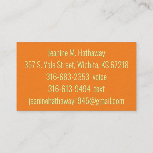 visitekaartje van dichter (Achterkant)