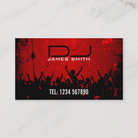 Visitekaartje van DJ (Voorkant)