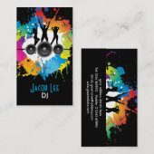 Visitekaartje van DJ van de Partij (Voorkant / Achterkant)