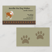 Visitekaartje van Dog Walker (Voorkant / Achterkant)