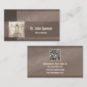 Visitekaartje van dokter in de psychiatrie (Voorkant / Achterkant)