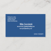 visitekaartje van druppelaar (Achterkant)