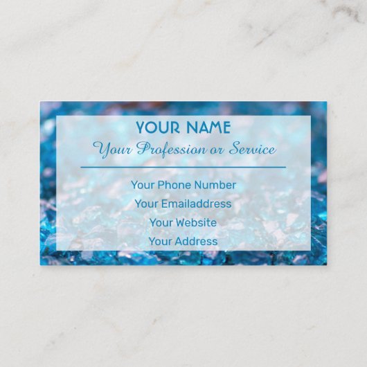 Visitekaartje van edele saffiermachines (Achterkant)