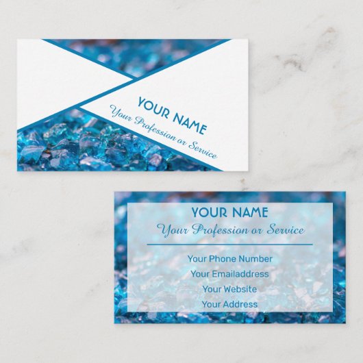 Visitekaartje van edele saffiermachines (Voorkant / Achterkant)