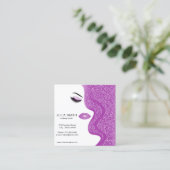 Visitekaartje van een artiest maken met glitter-ef (Staand voorkant)