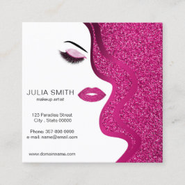 Visitekaartje van een artiest maken met glitter-ef