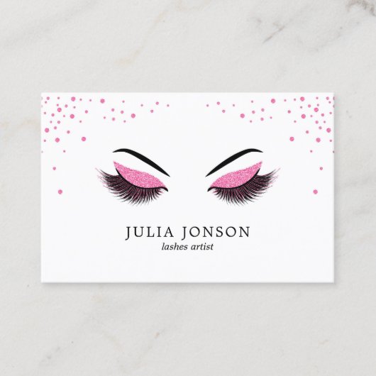 Visitekaartje van een artiest maken met glitter-ef (Voorkant)