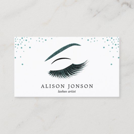 Visitekaartje van een artiest maken met glitter-ef (Voorkant)