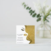 Visitekaartje van een artiest maken met glitter-ef (Staand voorkant)