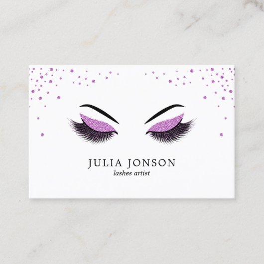 Visitekaartje van een artiest maken met glitter-ef (Voorkant)