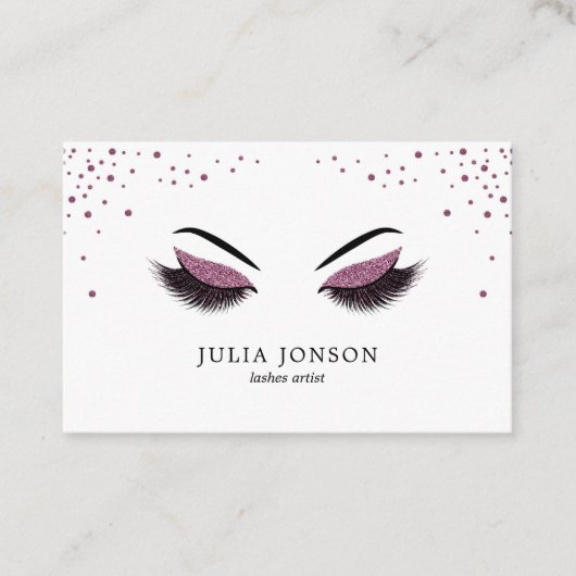 Visitekaartje van een artiest maken met glitter-ef (Voorkant)