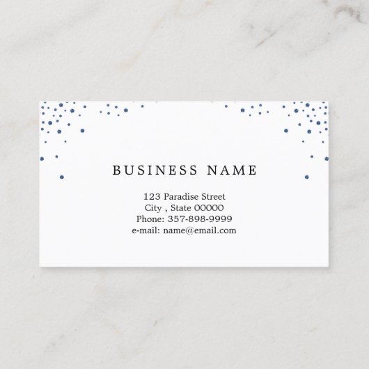 Visitekaartje van een artiest maken met glitter-ef (Achterkant)