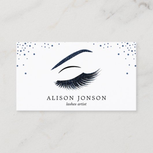 Visitekaartje van een artiest maken met glitter-ef (Voorkant)