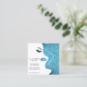 Visitekaartje van een artiest maken met glitter-ef (Staand voorkant)