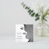 Visitekaartje van een artiest maken met glitter-ef (Staand voorkant)