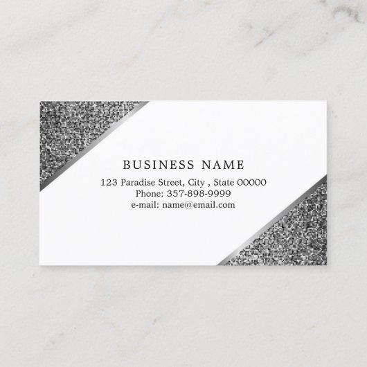 Visitekaartje van een artiest maken met glitter-ef (Achterkant)