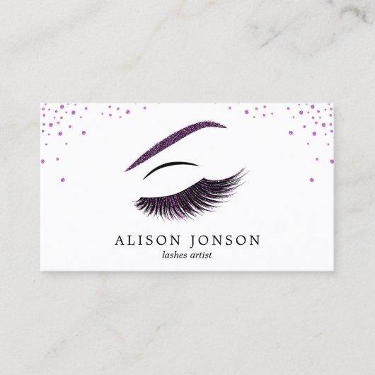 Visitekaartje van een artiest maken met glitter-ef (Voorkant)