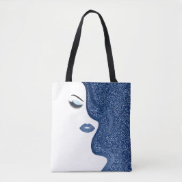 Visitekaartje van een artiest maken met glitter-ef tote bag