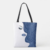 Visitekaartje van een artiest maken met glitter-ef tote bag (Achterkant)