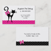 visitekaartje van een dierlijk kattenzetter (Voorkant / Achterkant)