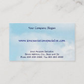 Visitekaartje van een éénmotorig luchtvaartuig (Achterkant)