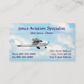 Visitekaartje van een éénmotorig luchtvaartuig (Voorkant)