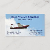 Visitekaartje van een éénmotorig luchtvaartuig (Voorkant)