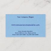 Visitekaartje van een éénmotorig luchtvaartuig (Achterkant)