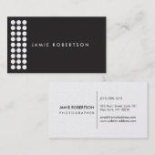 Visitekaartje van een geperforeerde goudfotograaf (Voorkant / Achterkant)