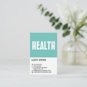 Visitekaartje van een moderne, vette, gezonde leve (Staand voorkant)