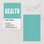 Visitekaartje van een moderne, vette, gezonde leve (Voorkant / Achterkant)