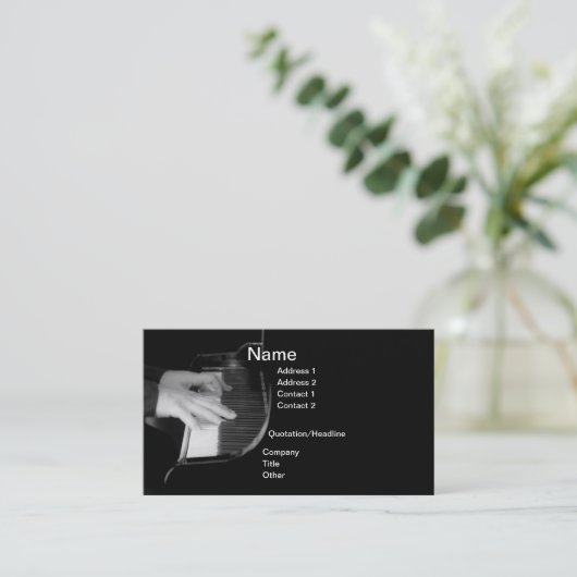 Visitekaartje van een muzikant (Staand voorkant)